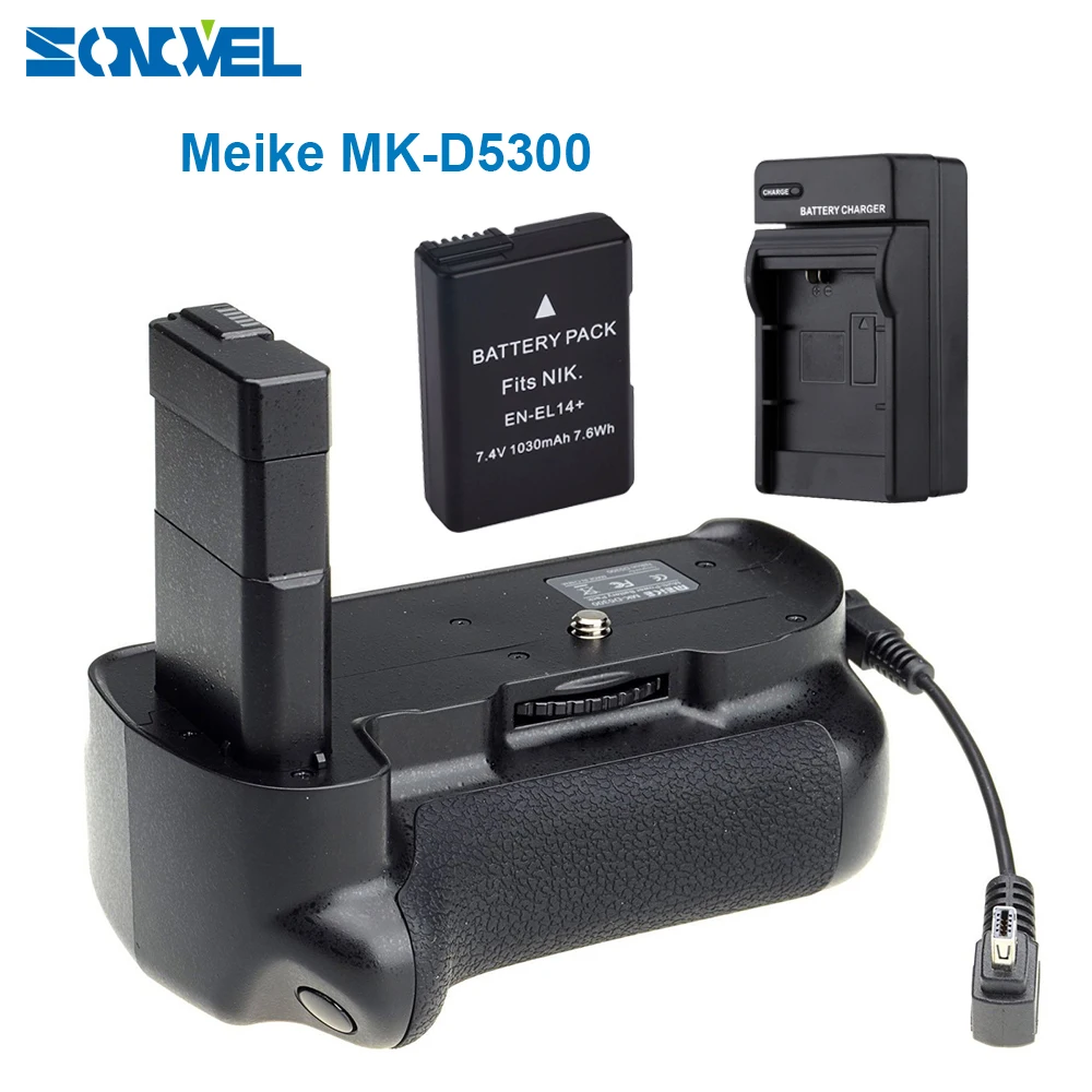 Meike MK D5300 Multi Power Vertical Camera Battery Grip Pack for Nikon