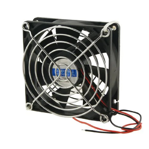 

YOC Hot New 110g Black Plastic Housing DC 24V CPU Cooling Fan w Metal Finger Guards