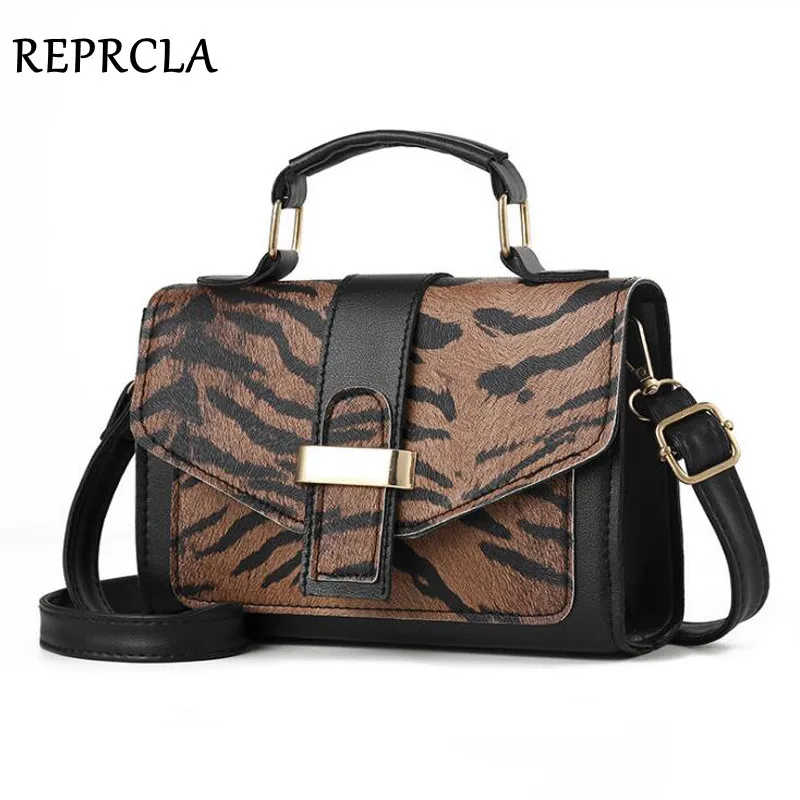 

REPRCLA 2019 Fashion Women Handbag Shoulder Bag Leopard Print PU Leather Crossbody Bags for Women Messenger Bags Ladies Bolsa