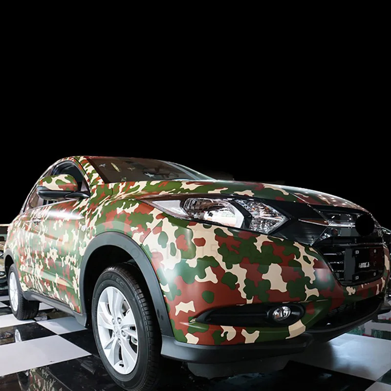 

0*100cm Camouflage Car Wrap Film Car-styling Vinyl PVC Woodland Army Military Green Camo Desert Decal Car Sticke