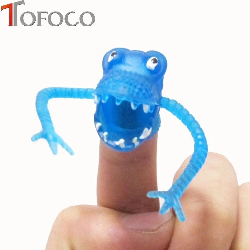 TOFOCO силиконовые в виде мини-Динозавра пальчиковые куклы милые забавные игрушки из «Истории игрушек» Новинка куклы животных случайный разноцветный