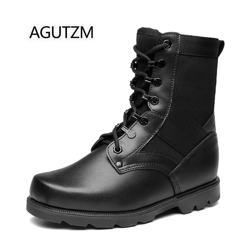 AGUTZM 87013 New Fashion High Top Lace Up Men's Army Boots Classic