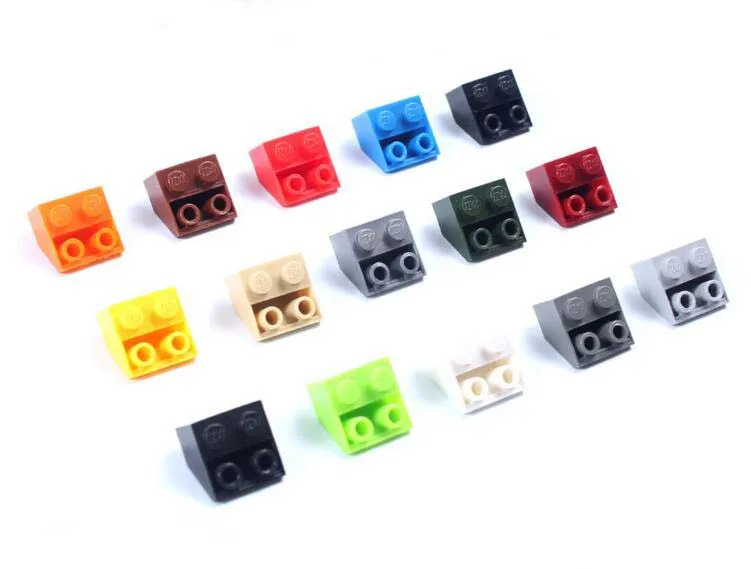 70pcs/Lot Brick Parts Inverted Slope 45 Degree, 2x2, Bulk DIY Block Parts Compatible with Other Brand Assemble Particles