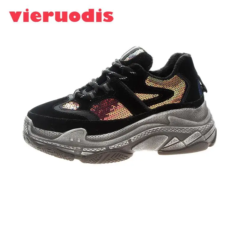 

Spring Winter Womens Sneakers Trainers Platform Baskets Chunky Sneakers Punk Bling Dirty Shoes Women zapatillas mujer Casual