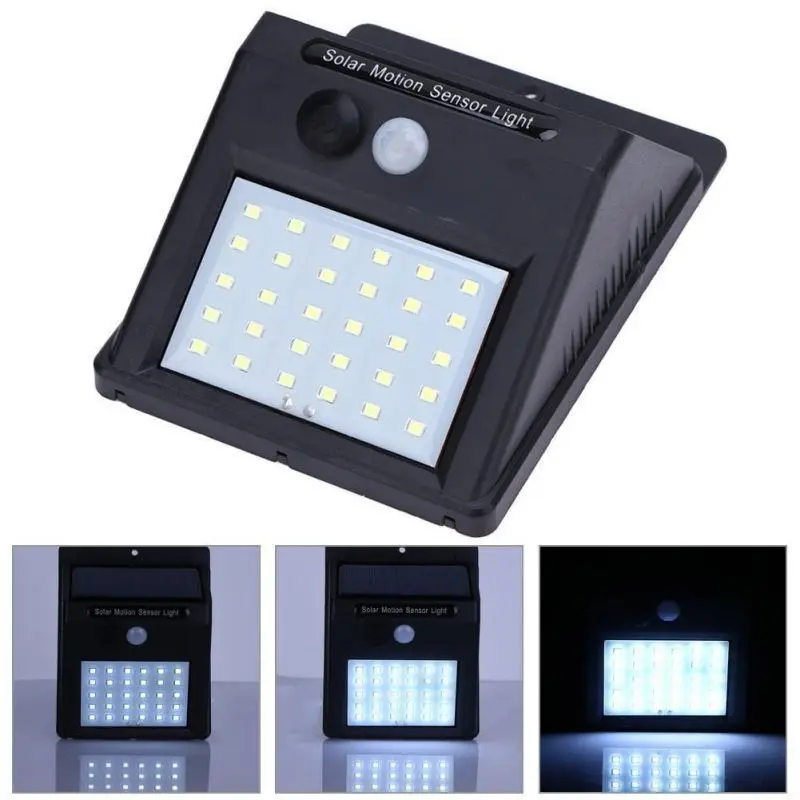 Rechargeable Solar Light 25LED 30 LED Waterproof PIR Motion Sensor Security Wall Light Outdoor Emergency Solar Wall Lamp