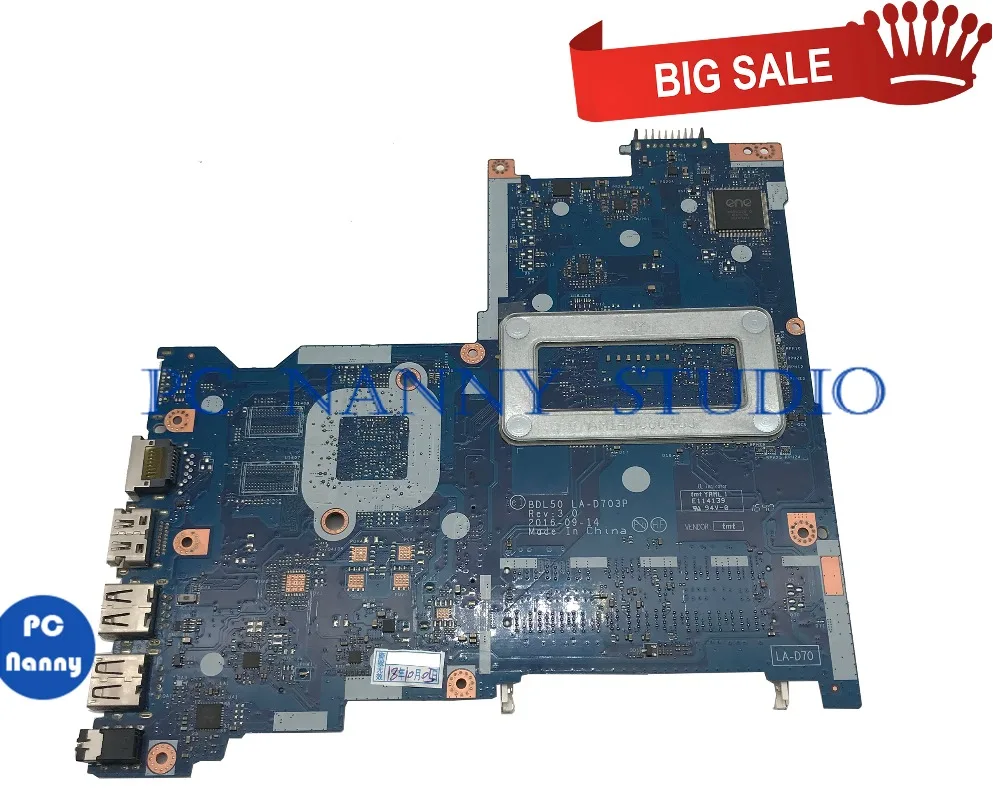  PCNANNY 854941-601 854941-001 BDL50 LA-D703P for HP 15-AY laptop motherboard i3-5005U HD 5500 teste