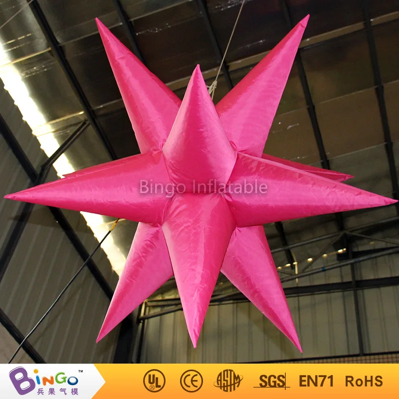 Free Shipping Valentine's Day wedding accessories decoration Red nylon inflatable stars for lighting toy