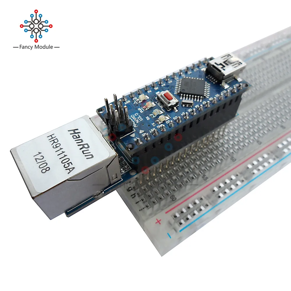 Nano V3 Ethernet щит ENC28J60 микрочип HR911105A веб сервер плата модуль для Arduino 3 0|module for arduino|module