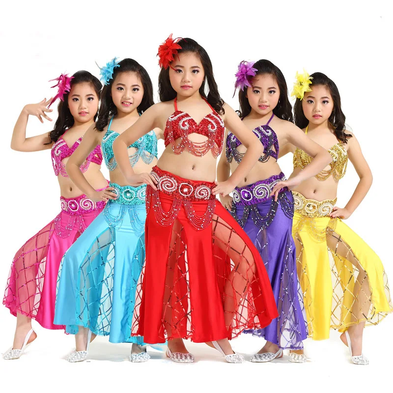 New design Children belly dance costume set 3pcs/2pcs Indian high class
