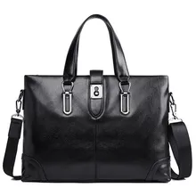 Роскошные портфели из натуральной кожи сумки-мессенджеры на застежках Hasp сумки для деловых людей сумки повседневные мужские сумки на плечо