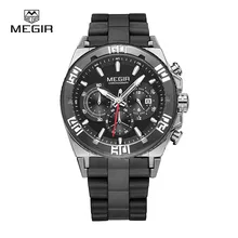 Montre de MEGIR hommes Top marques De Luxe chronographe sport montres de mode lumineux running man quartz montre-bracelet livraison gratuite 3009