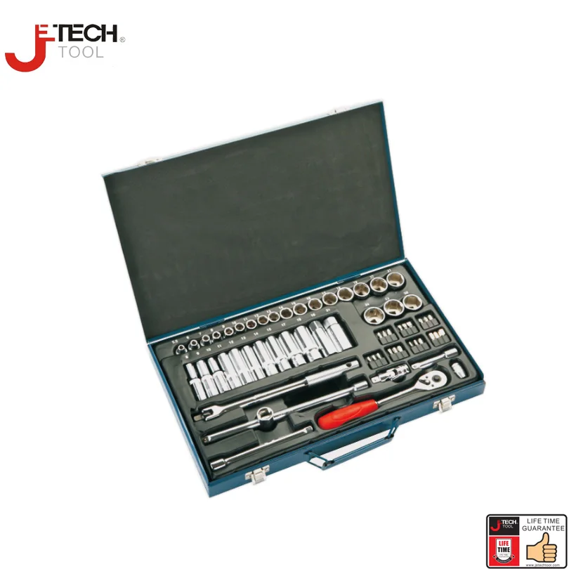 Jetech 61pcs 3/8 inch drive metric socket wrench spanner sets 6 point