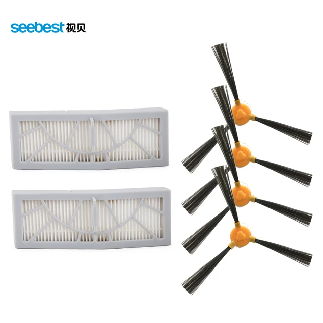 Seebest E620 Робот Пылесос Запасные Части Фильтра 2 шт. и Боковая щетка 4 шт. для замены