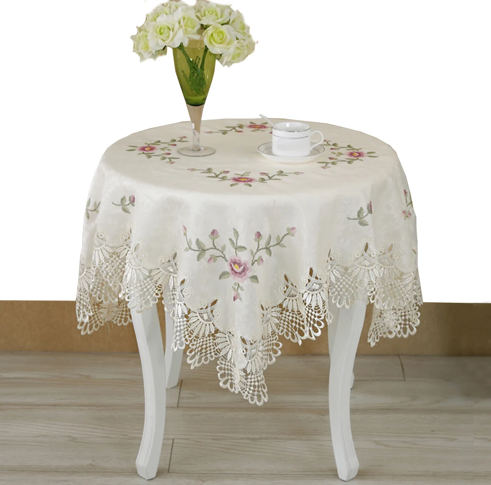 

YO HOOM Tablecloth Table Cloth Coffee Small Round Tablecover Lace Multi-purpose European Pastoral Table Cover