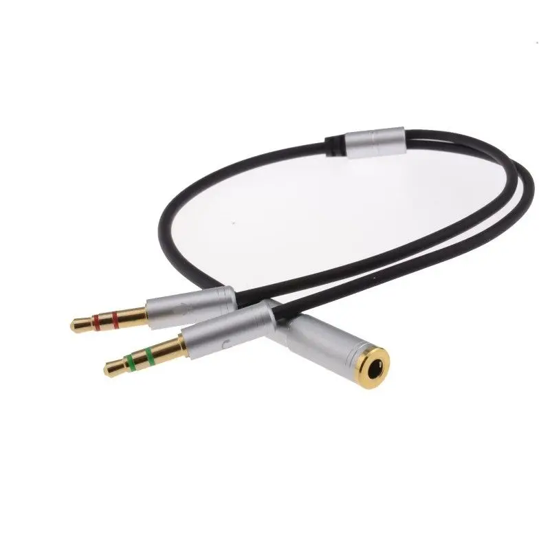 

PRO 4 Pole Adapter Cable to Seperate Headphone and Mic Sockets 3.5mm
