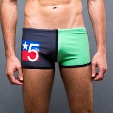 Мужские шорты для плавания, тянущиеся, удобные, нейлоновые, одежда для плавания, пляжная одежда, плавки, пляжные шорты, Лоскутные, на завязках, для плавания, ming