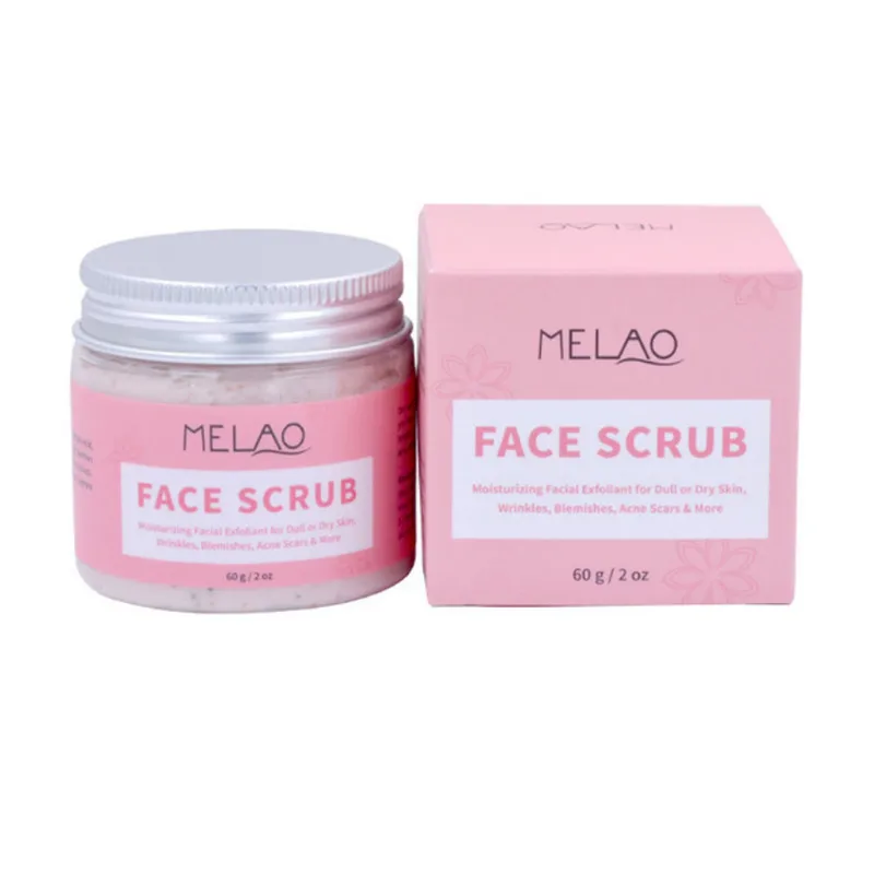 

MELAO Moisturizing Exfoliate Facial Scrub Wrinkle Blemishes Acne Scars Removing for Dull or Dry Skin 60g E