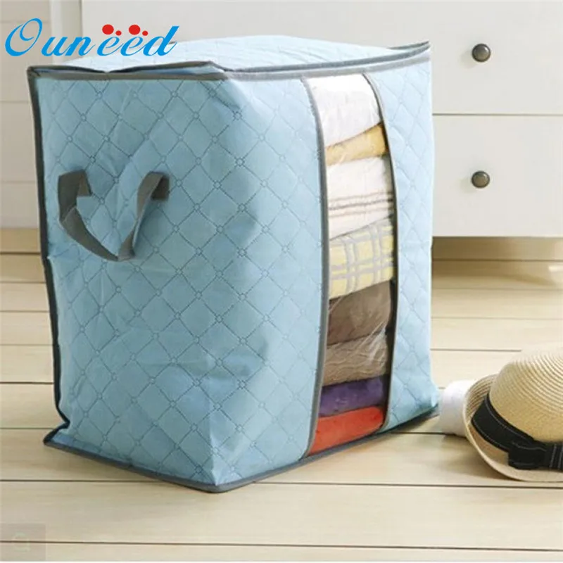 

2017 Home use Hot Sale Box Portable Organizer Non Woven Underbed Pouch 48*30*50cm Bag Box dropshipping