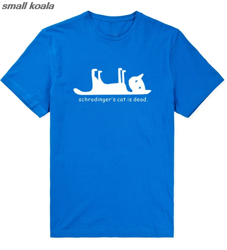 Schrodingers Cat is Dead, забавная Мужская футболка с принтом, наука гик, Теория большого взрыва, Шелдон Купер, TBBT, футболка с принтом