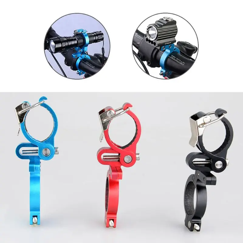 

Bicycle Light Clip Handlebar Alloy Clamp Support Holder Safety Cycling Flashlight Mount Torch Bracket Stand MTB Bike Parts