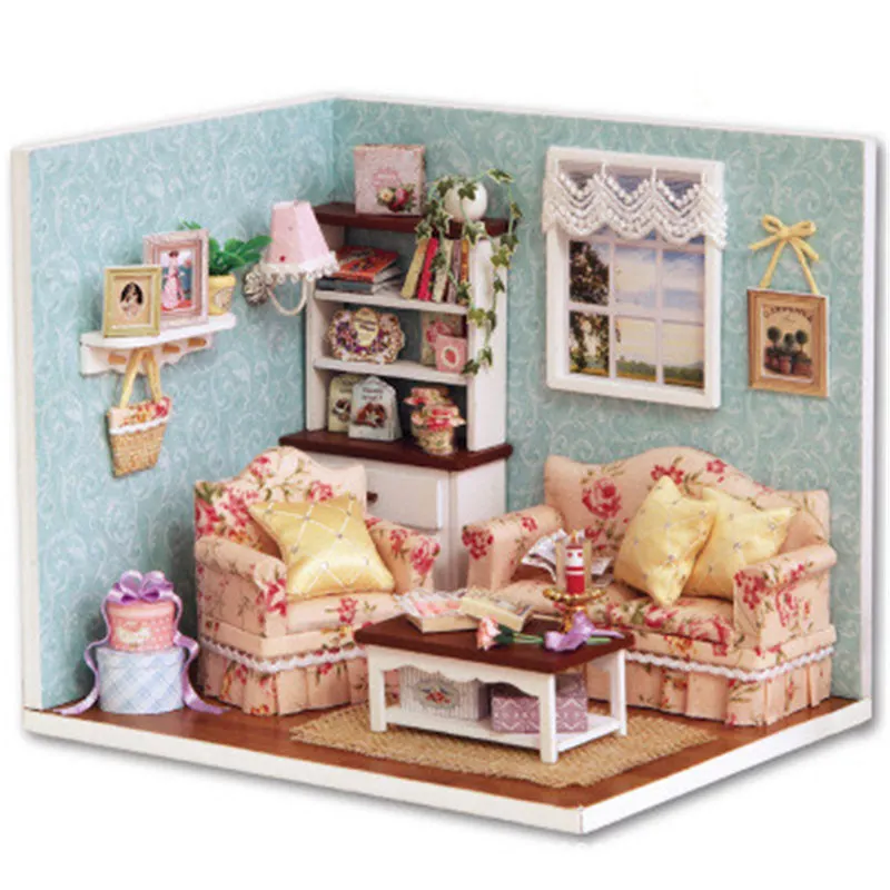 

Cute fairy tale dreamy children's sylvanian families house handmade diy hut happy small world educational toys birthday gift