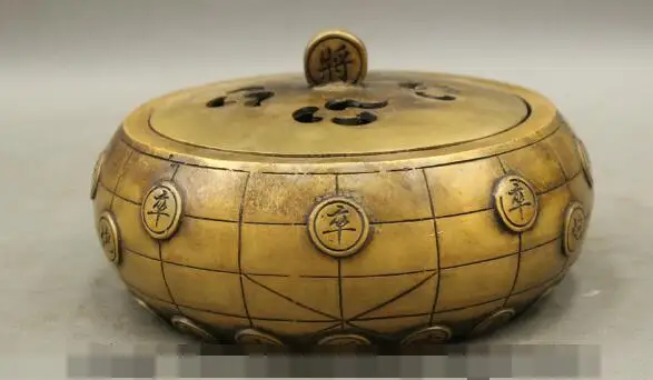 

S01667 Marked Chinese Culture Bronze Chinese Chess Shape Statue Incense Burner Censer (B0413)