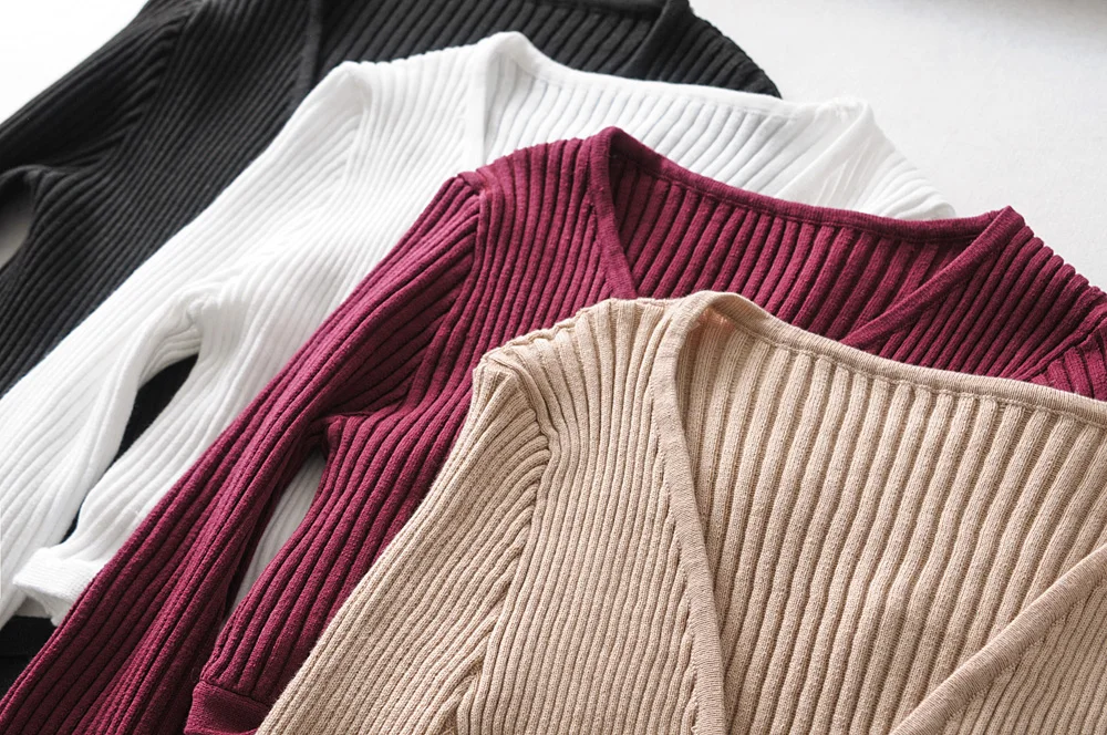 Свитера модные женские высокие уличные компьютерные Трикотажные сексуальные v-образный вырез полный кроп свитер осень-зима женские