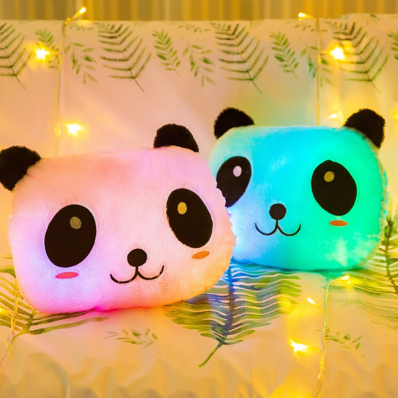 1 шт. 30 см* 35 см светодиодный светящийся плюш кукла светящаяся игрушка панда игрушки Светящиеся подушки подарок на день рождения