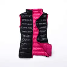 Women’s down vest outdoor reversible warm