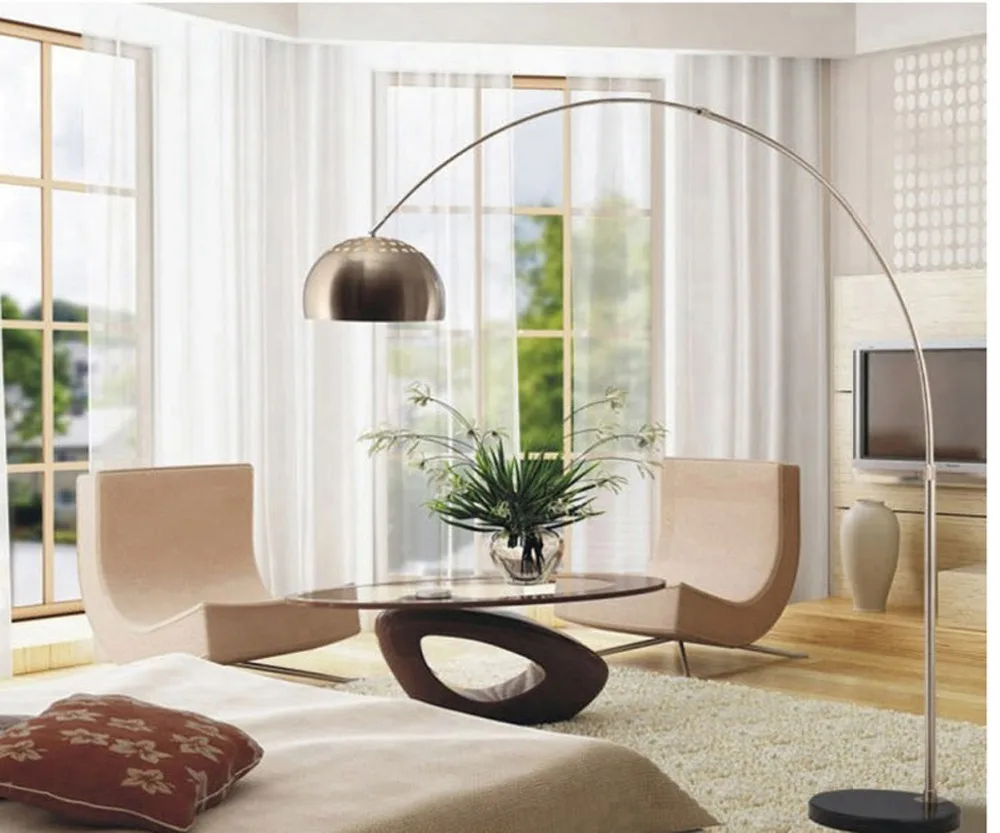 

Wholesale Free shipping New modern Stainless steel fishing Floor led lamp