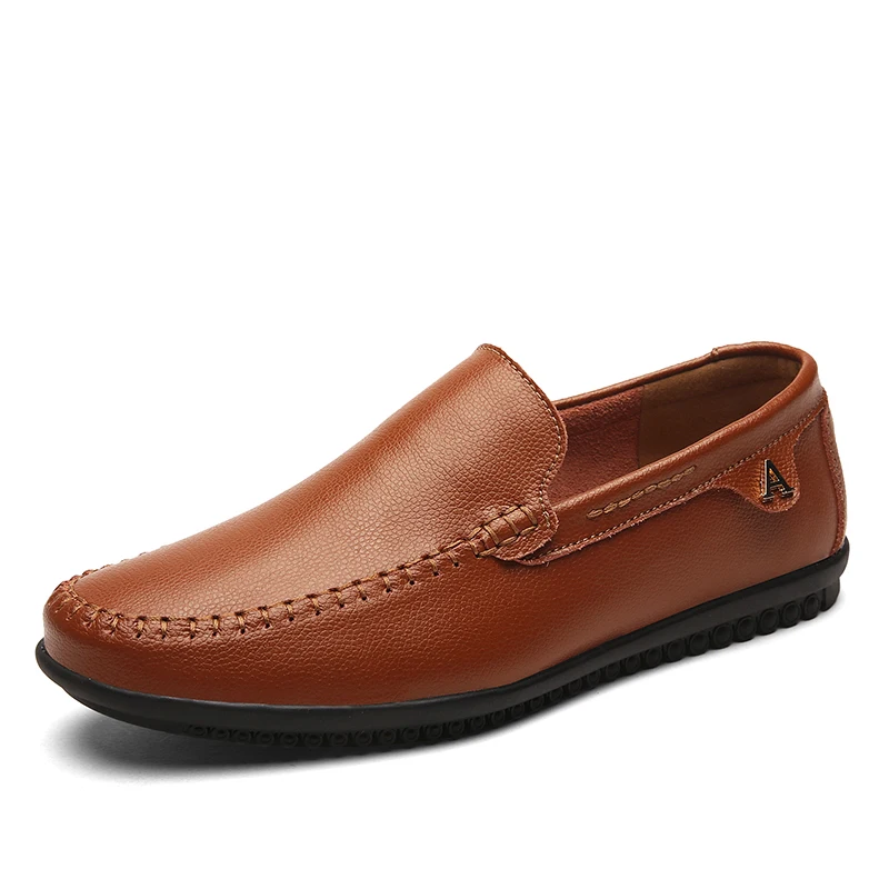 En Hommes Mâle Ville yellow Appartements Taille Chaussures Casual Noires Cuir Black Brown Conduite red Souple 2018 37 Mocassins Gomminos sur 47 De white D'été Slip PPgzx6Eqw