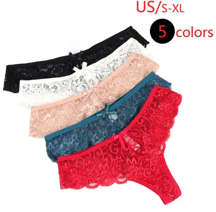

New &Now to Sale Multicolor High-end Women's sexy underwears Ladies Sexy Low Waist Hipster T pants Ms Panties 5 Pieces /Lot