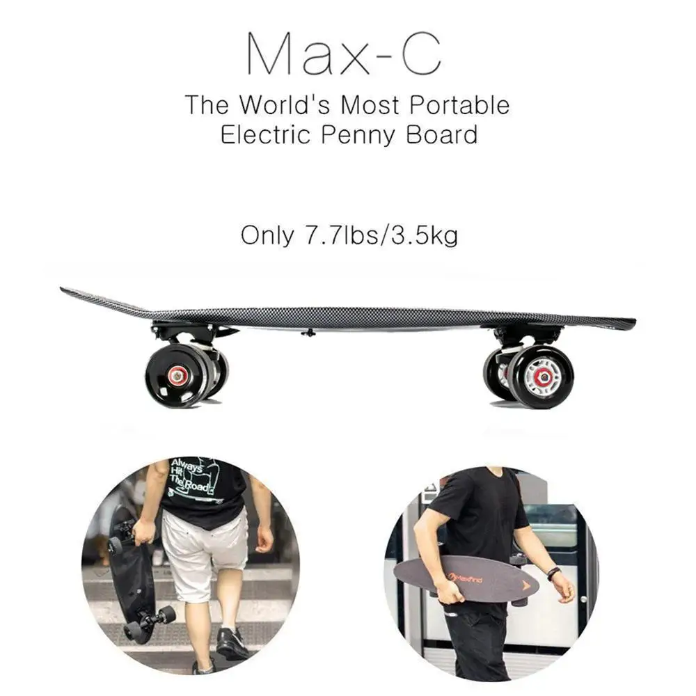 Польский сток Maxfind MAX-C 27 дюймов мини-доска Электрический скейтборд пенни доска с беспроводным пультом дистанционного управления контроллер скутера EU plug
