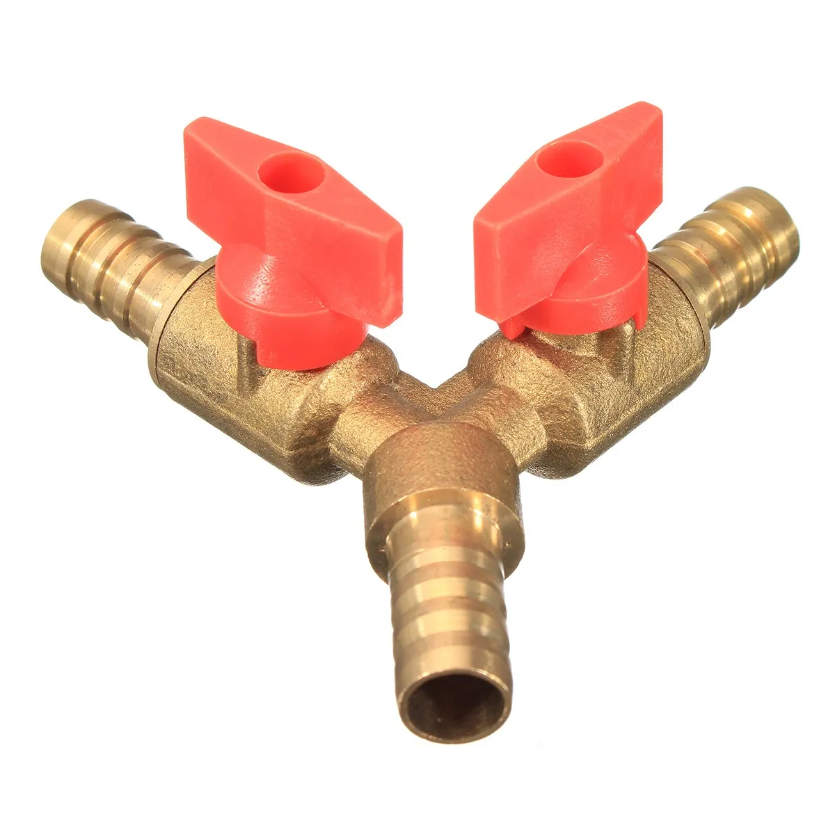 3/" 10 мм латунные Y 3-х ходовой запорный шаровой клапанный зажим фитинги штуцер для шланга топлива для газа воды и нефти для сада автомобильной для полива и орошения