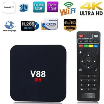 

New V88 Android Box KD 18.0 Android 7.1 OS 1GB RAM 8GB RK3229 Quad Core 1080P WiFi HDMI Smart BOX Media Player