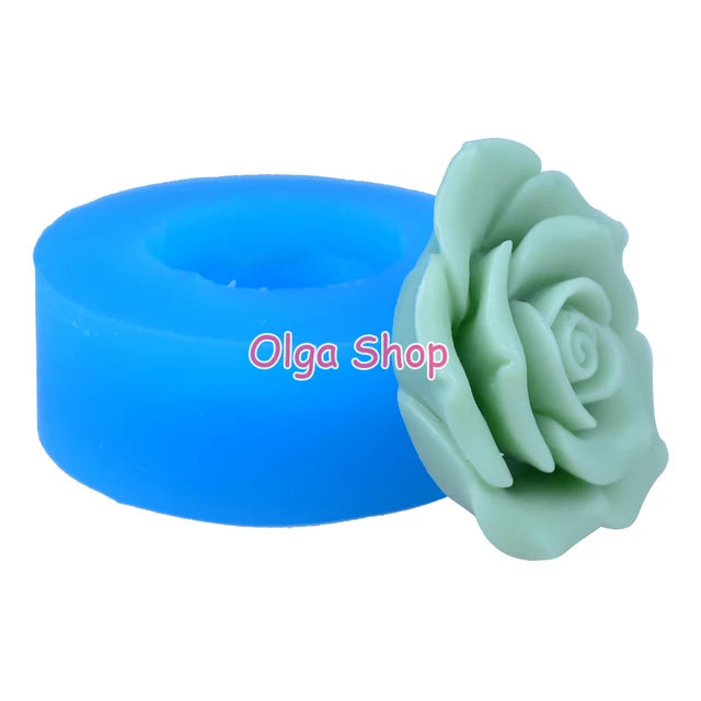 Hyl045 27,9 Mm -Es Virág / Rózsa Szilikon Push Penész - Fondant, Cukorcraft, Gyanta, Polimer Agyag, Gumi Paszta, Ékszerek, Gyertya, Ételek Biztonsága - Image 6