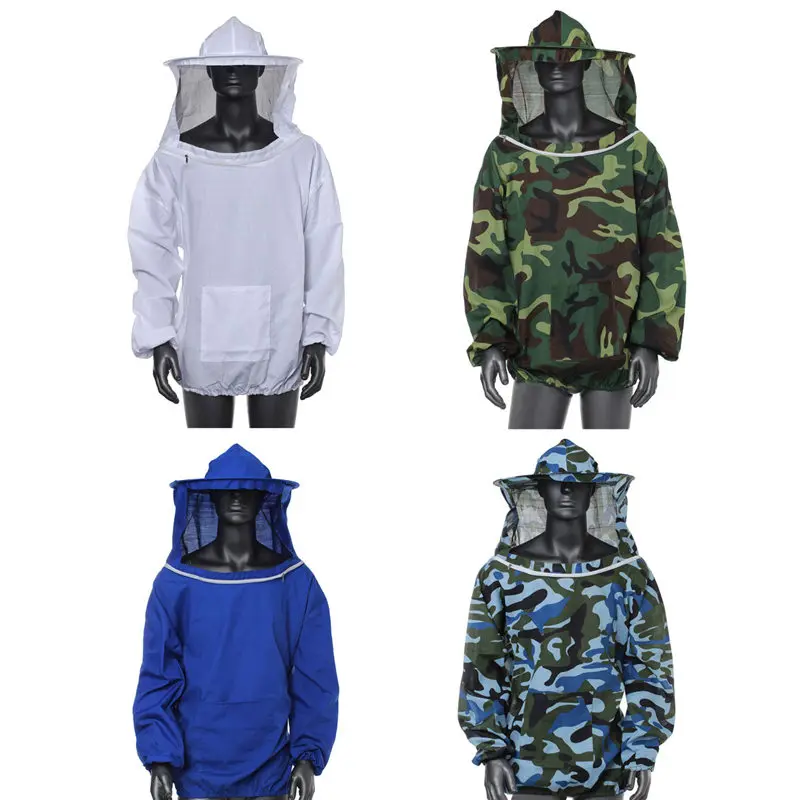 

Durable Beekeeping Jacket Veil Smock Equipment Supplies Bee Keeping Hat Sleeve Suit High-quality Cotton