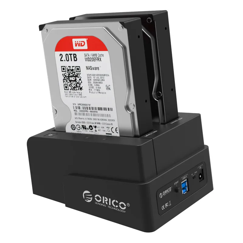 ORICO 6628US3-C Тетрадь двойной диск Жесткий диск высокой скорости копия USB3.0 чехол для корпуса жесткого диска 2,5/3,5