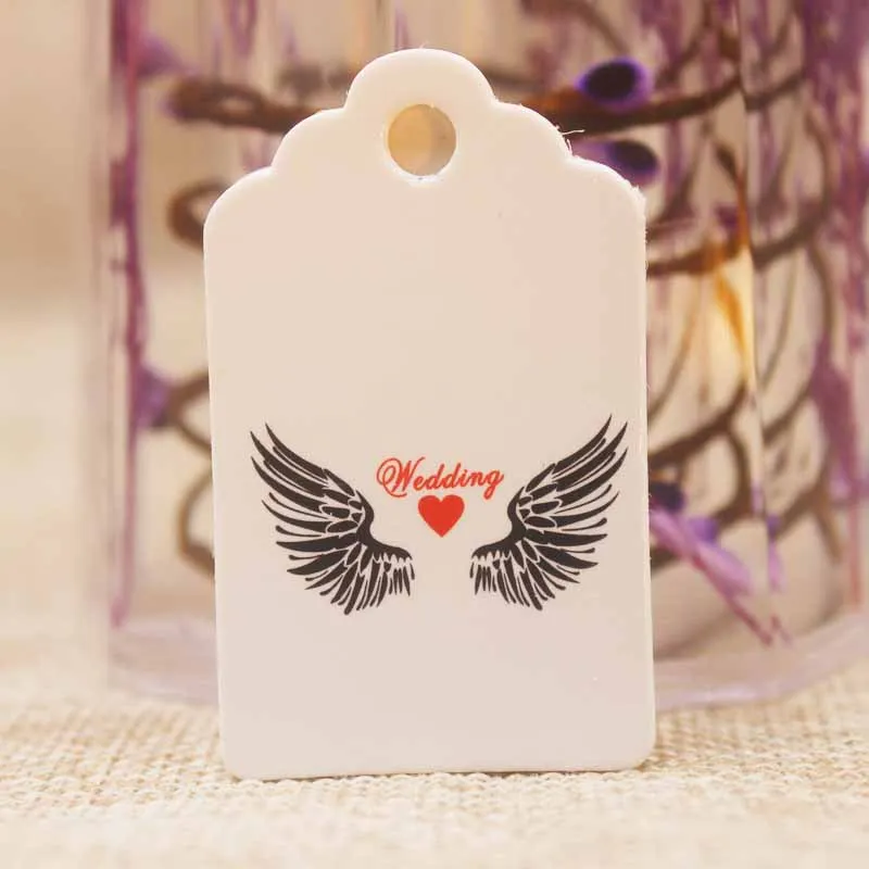 Белый Wholesale1000pc5* 3 см DIY гребешок Свадебные тег творчество в старинном стиле День Святого Валентина украшения тег бирка для подарков w/красное сердце ювелирные изделия карты тег - Цвет: Белый
