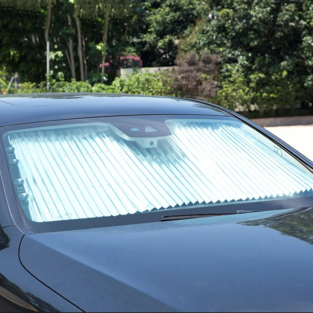 46 см/65 см/70 см автомобиля спереди выдвижной ветровое стекло теневое покрытие для защиты от солнца Блок козырек от солнца складной Rea окна Фольга Шторы