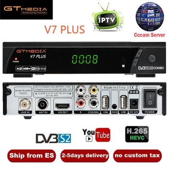

GT Media V7 Plus Satellite Receiver DVB-S2 DVB-T2 Decoder 1080P Full HD powervu TV Receptor+1 Year Europe Spain Poland 5 CCCAM
