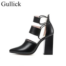 Hot White Black Leather Sexy Peep Toe Chunky Heels Ankle Boots Cut-out Thick Heel Gladiator Sandal Boots For Women Dress Shoes Hot White Black Leather Sexy Peep Toe Chunky Heels Ankle Boots Cut-out Thick Heel Gladiator Sandal Boots For Women Dress Shoes