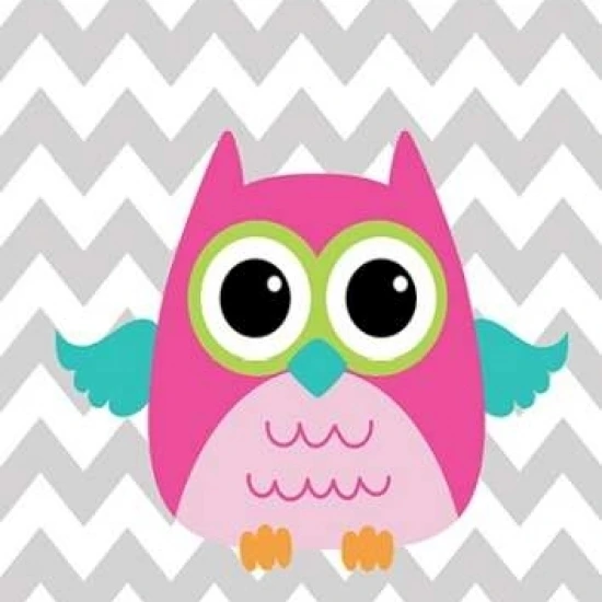Owl Wash Brush Chevron II Poster Print by Tamara Robinson (11 x 14)