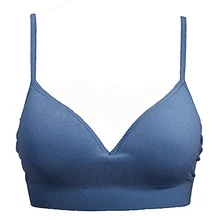 Женские сексуальные для спортивной йоги короткий топик мягкий синий