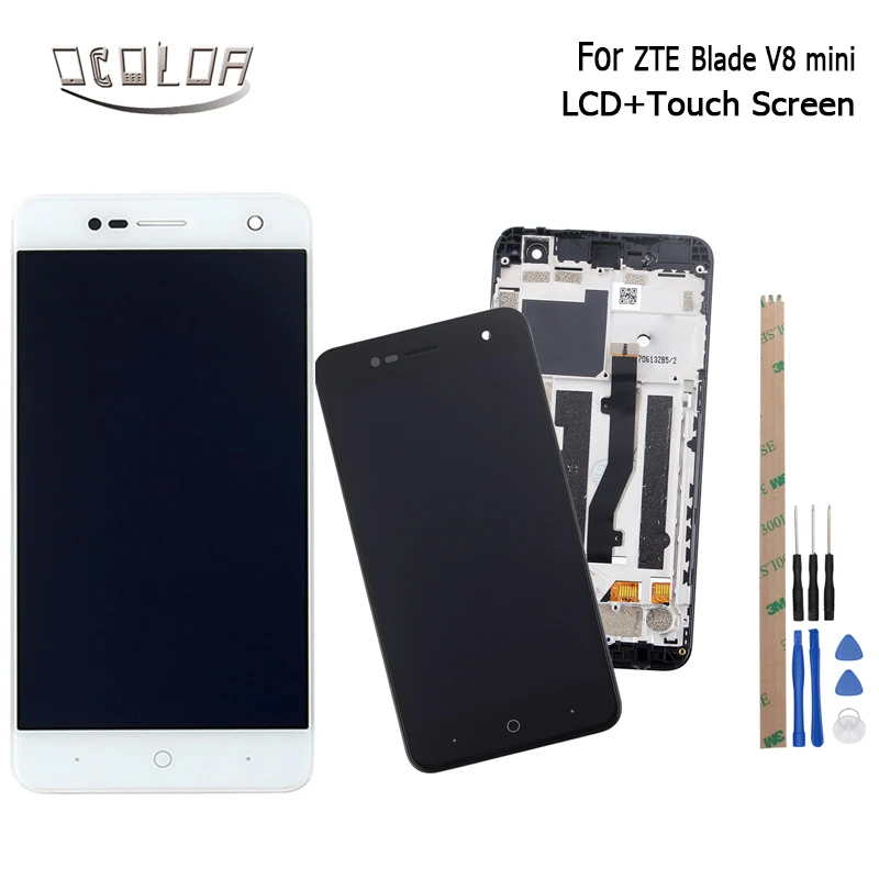 

ocolor For ZTE Blade V8 mini LCD Display and Touch Screen With Frame With Tools And Adhesive For ZTE Blade V8 mini Mobile Phone