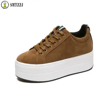 

SMTZZJ New Fashion Flock Vulcanize flat shoes sneakers Women Trainers Summer Canvas Shoes Sneakers Femme Lace-Up Ladies Footwear