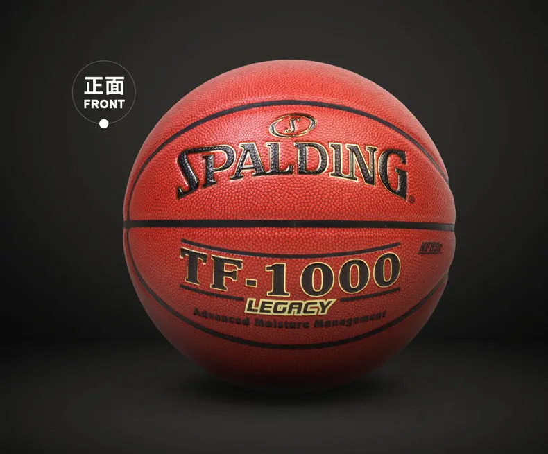 SPALDING, оригинальная серия, TF-1000, для внутреннего баскетбола, для соревнований, высокое качество, мужской мяч, Официальный Размер 7, PU, 74-716A