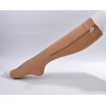 

Women Men Outdoor Zipper Compression Sock with Open Toe Anti-Varicose Veins Skinny Legs Relief Pain Braces