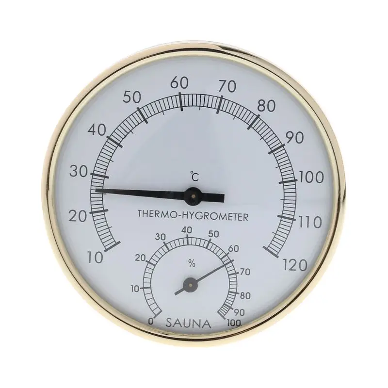 Металлический циферблат комнатный Измеритель температуры и влажности термометр и гигрометр для сауны