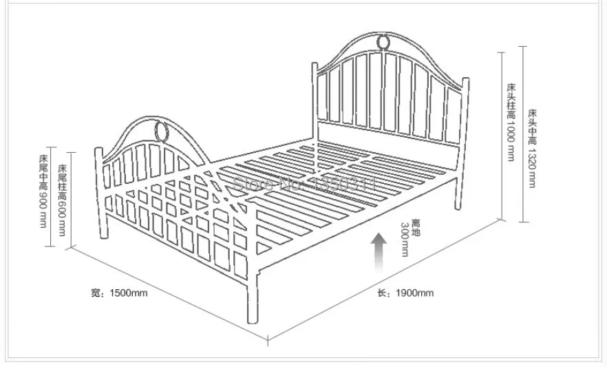 Enhanced version of European style Metal bed iron bed double bed pastoral style student bed 1.5 meters 1.8 meters Enhanced version of European style Metal bed iron bed double bed pastoral style student bed 1.5 meters 1.8 meters
